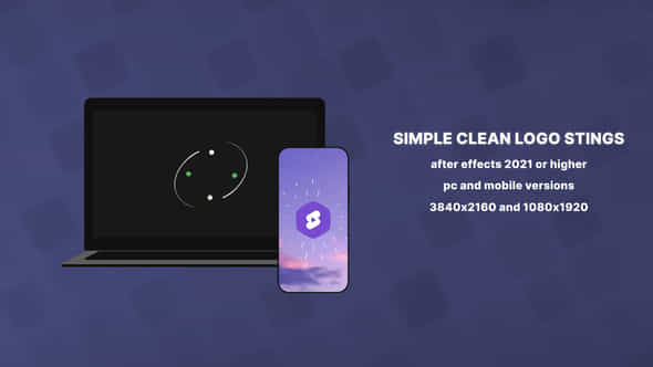 After Effects Simple Clean Logo Stings For Pc And Mobile - VideoHive 55846917