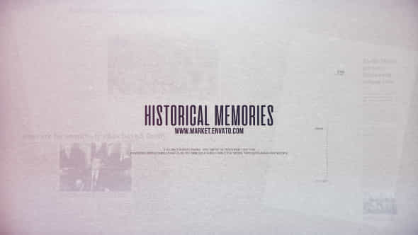 Historical Memories - VideoHive 20796999
