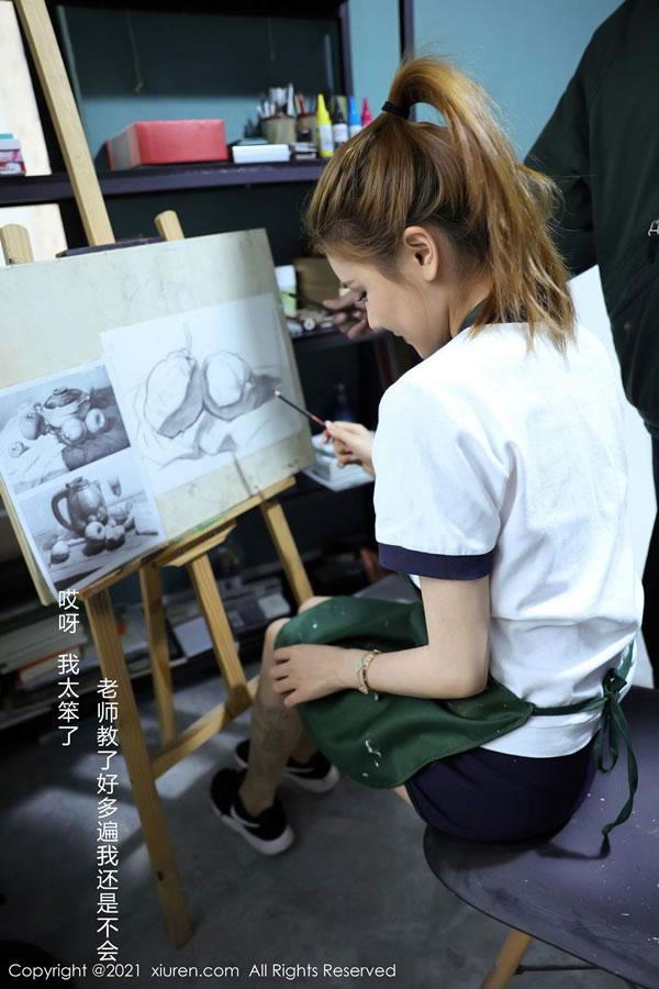 小美女夏西美术教室师生主题2系列画室的故事(2)