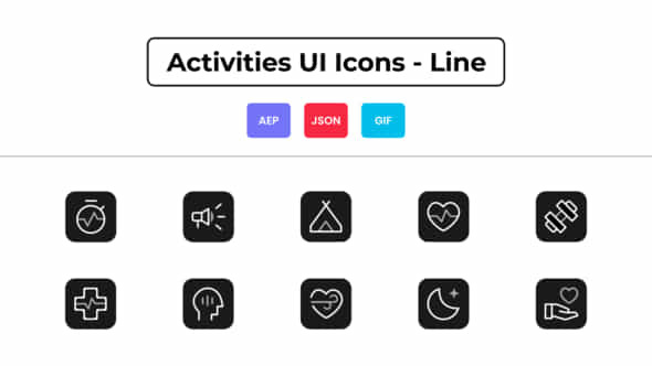 Activities UI Icons - VideoHive 44577066