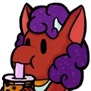 A custom "sip" emoji of a dragon drinking boba