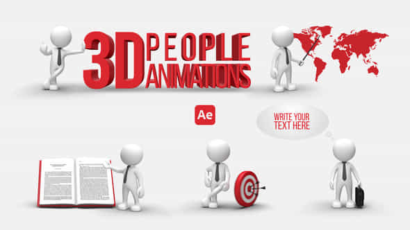 3D People Animations 1 - VideoHive 54669774
