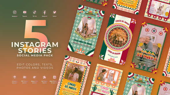 Cinco De Mayo Mexican Festival Instagram Reel - VideoHive 51884486