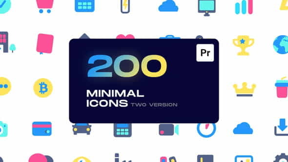 Minimal Animated Icons for Premiere - VideoHive 33238571