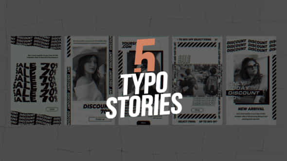 5 Typo Stories - VideoHive 45045657