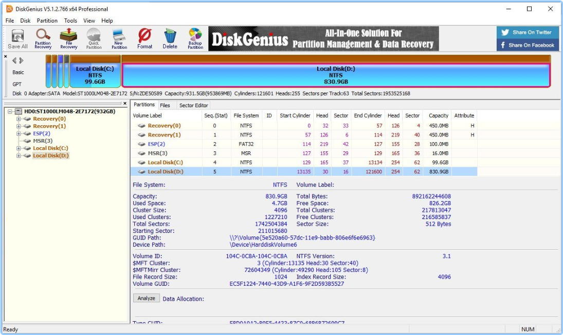 DiskGenius Professional V5.6.1.1580 (x64) Multilingual FC Portable V7GeM8z8_o