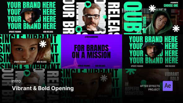 Intro Opening Vibrant Bold Opening After Effects Project Files - VideoHive 57379933