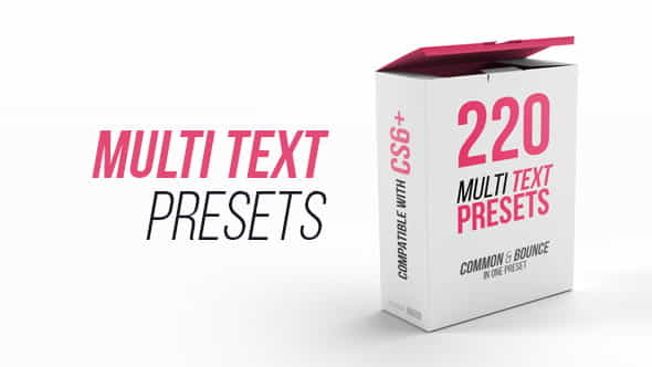Multi Text Presets - VideoHive 21555457