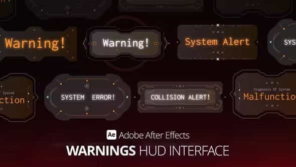 Hud Interface Warnings Ae - VideoHive 53328803