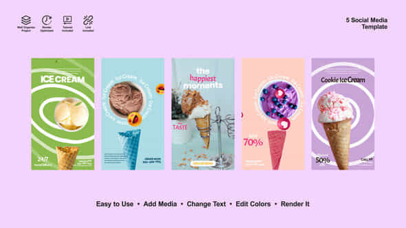 Ice Cream Instagram Reels - VideoHive 53394460