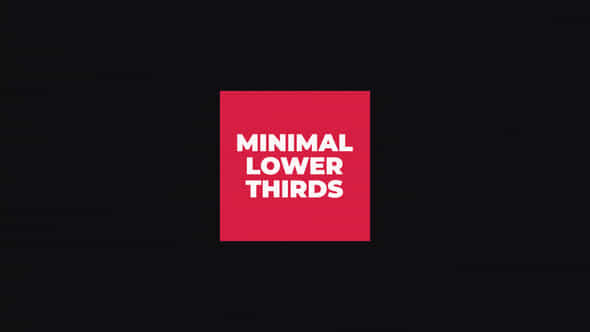 Minimal Lower Thirds - VideoHive 46868355