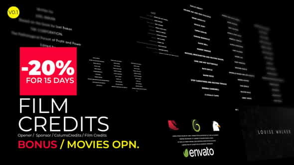 Film Credits And Movies Opener - VideoHive 23697835
