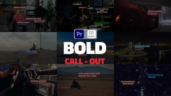 Bold Call Outs Mogrts - VideoHive 41532428