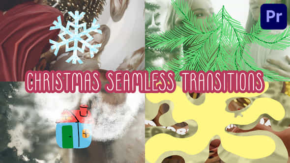 Cartoon Christmas Seamless Transitions For Premiere Pro - VideoHive 50038013