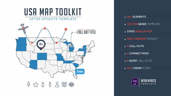 Usa Map Toolkit - VideoHive 24569861