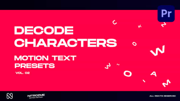 Characters Motion Text - VideoHive 45890200