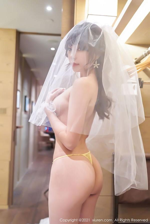 芝芝Booty新娘驾到婚纱弥漫诱惑力十足(5)