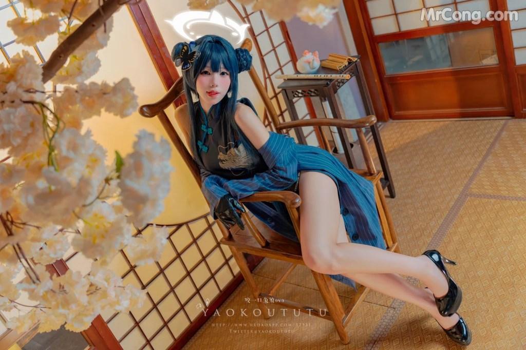 Coser@黏黏团子兔: 碧蓝档案·妃咲&胭脂 (85 photos )(76)