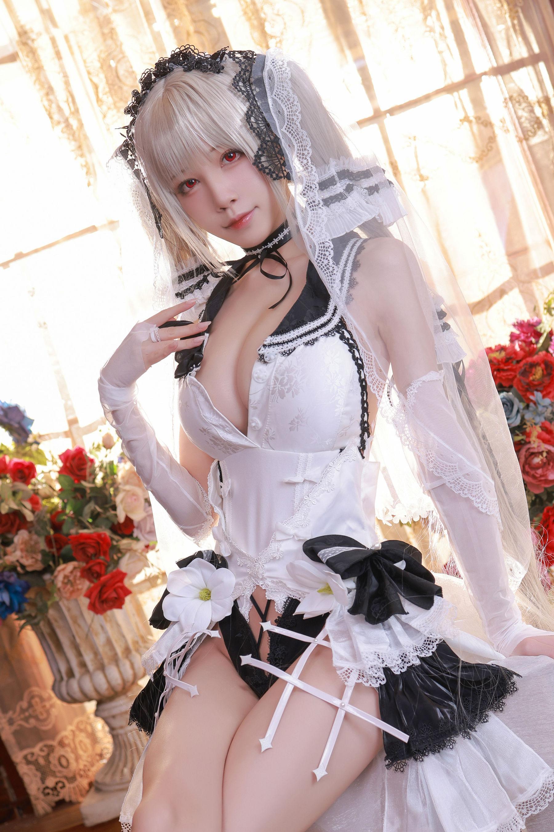 [网红COSER写真] 水淼aqua – 碧蓝航线 可畏 婚纱(15)