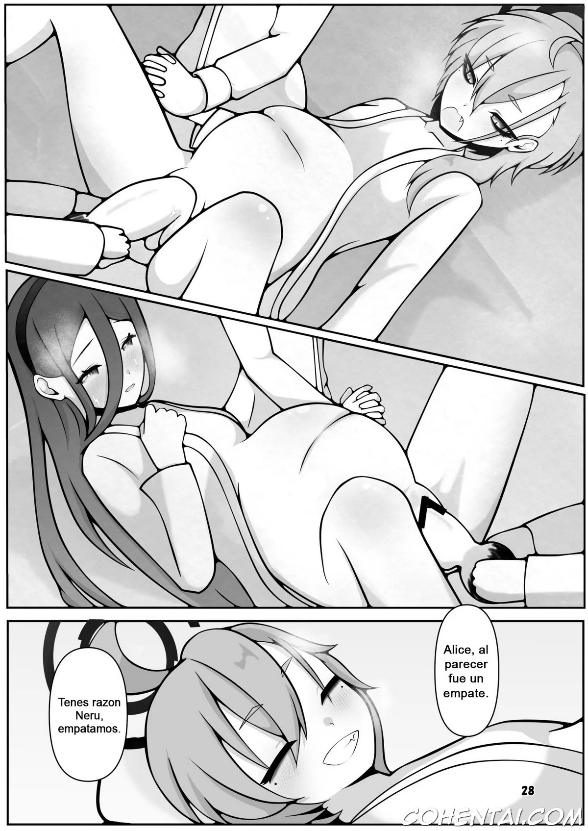 Neru to Alice ga Mama ni Naru made ~Sensei to Kurasu Totsukitooka~ (Blue Archive) xxx comics manga porno doujin hentai español sexo 