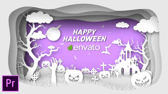 Paper Cut Halloween - VideoHive 34323536
