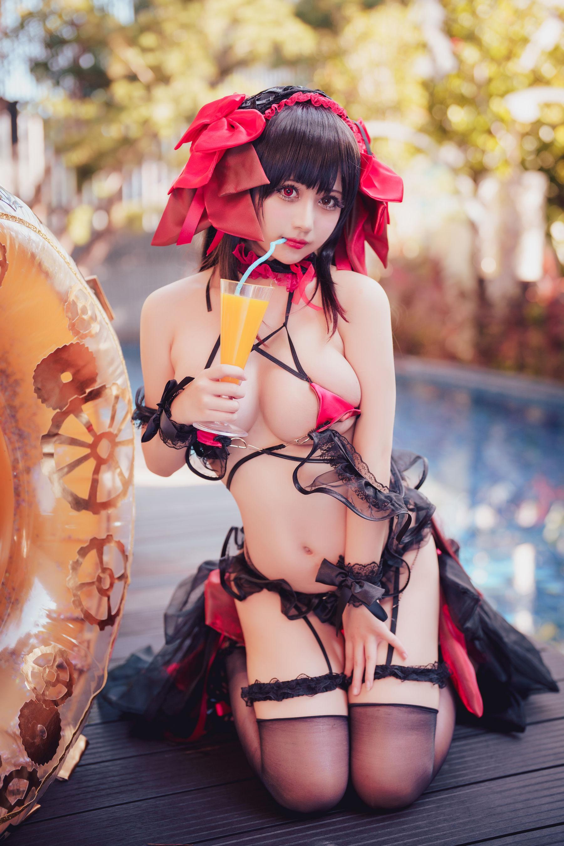 [网红COSER] 沖田凜花Rinka – Kurumi Tokisaki Swimsuit(26)