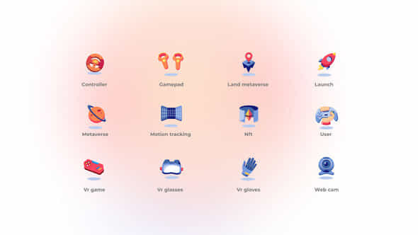 Vr Flat Icons - VideoHive 48919961