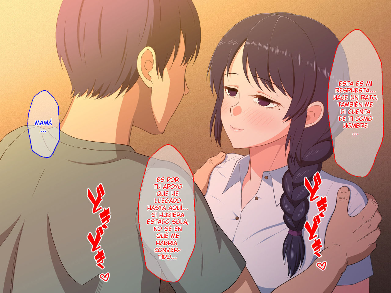 [Haruharutei] Sabishigari Bijin Haha wa Musuko to no Aiyoku Sex ni Oboreru [Spanish]
