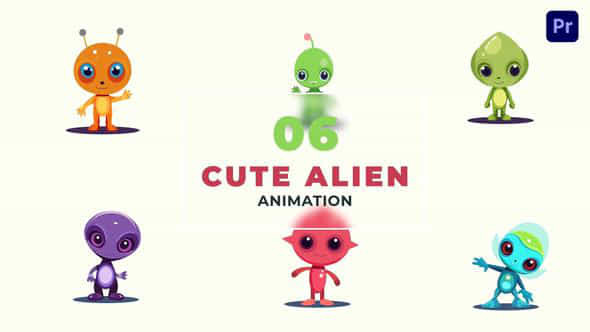Animated Aliens Flat - VideoHive 47879572