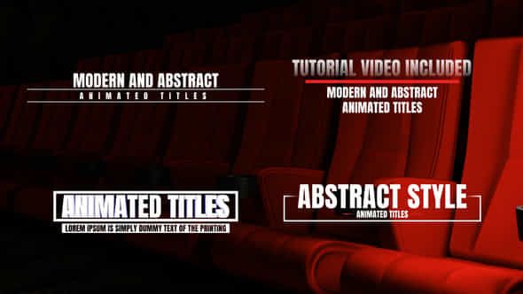 Animated Titles - VideoHive 53605467