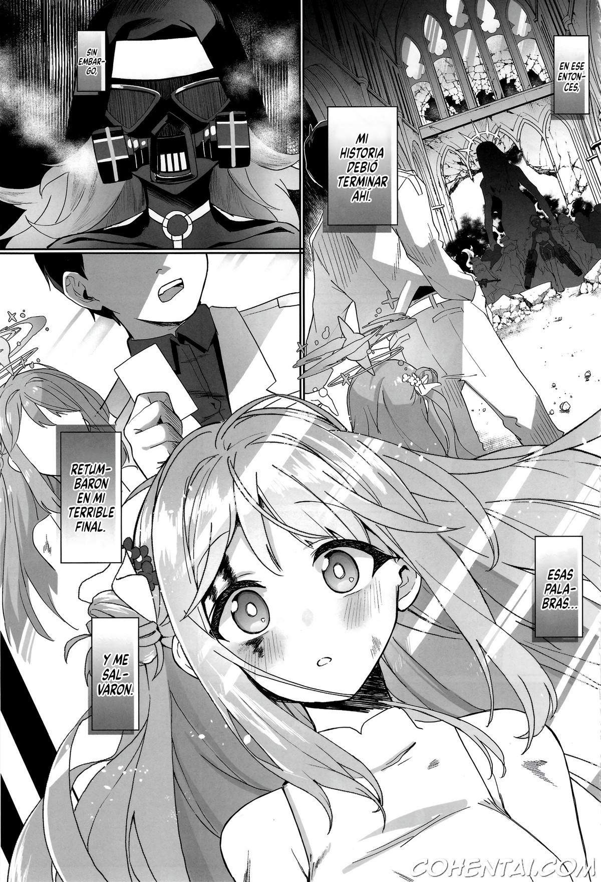 Bukiyou na Ohime-sama wa Ouji-sama ni Aisaretai (Blue Archive) xxx comics manga porno doujin hentai español sexo 