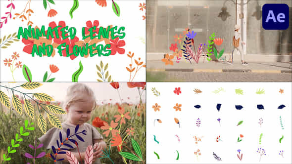 Animated Leaves And - VideoHive 40305316