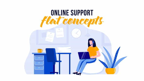 Online support - Flat Concept - VideoHive 29529708
