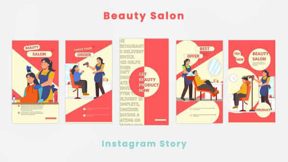 Girls Beauty Salon Instagram Story - VideoHive 44420511