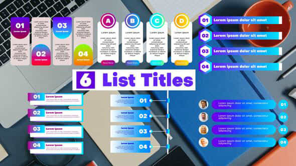 List Titles Mogrt - VideoHive 52947406