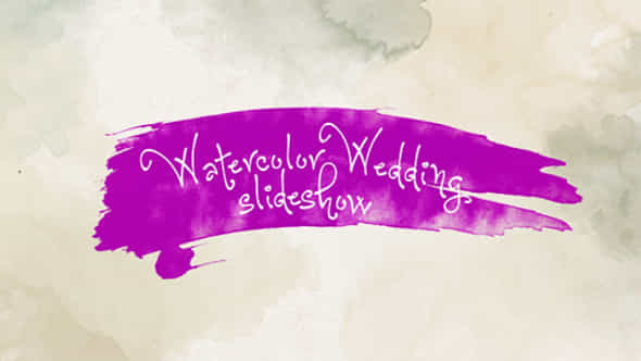 Watercolor Wedding Slideshow - VideoHive 17892880