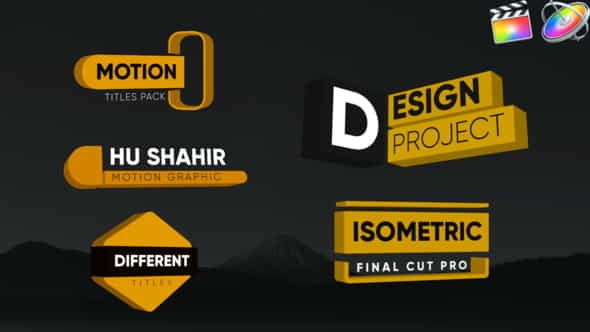 Modern Isometric Titles-Final Cut Pro - VideoHive 26867506