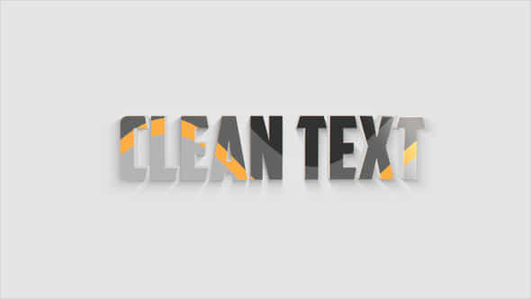 3D Clean Text - VideoHive 30253402