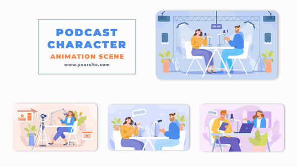 Vector Live Podcast - VideoHive 46437315