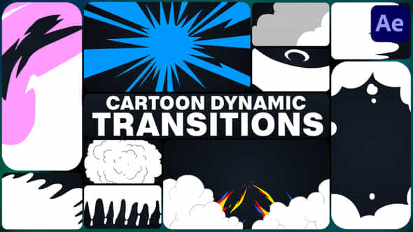 Cartoon Dynamic Transitions For After Effects - VideoHive 51158858