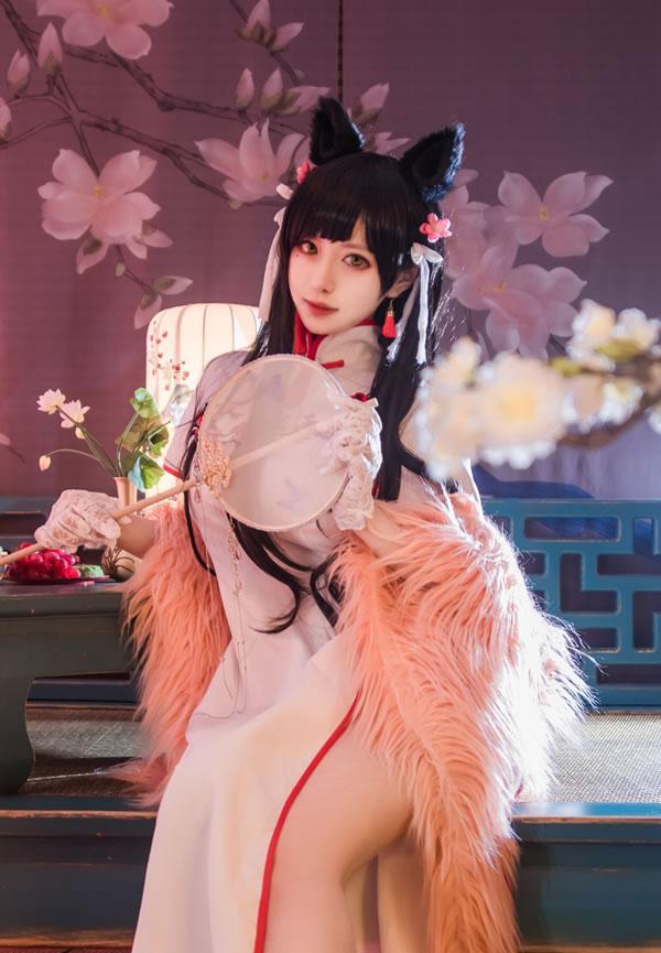 高颜值coser Shika小鹿鹿-爱宕旗袍(22)