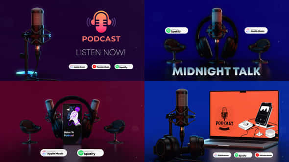 Podcast Opener Pack - VideoHive 45053389