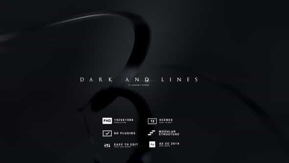 Dark and lines - VideoHive 28418548