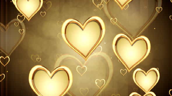 Golden Hearts - VideoHive 1498538