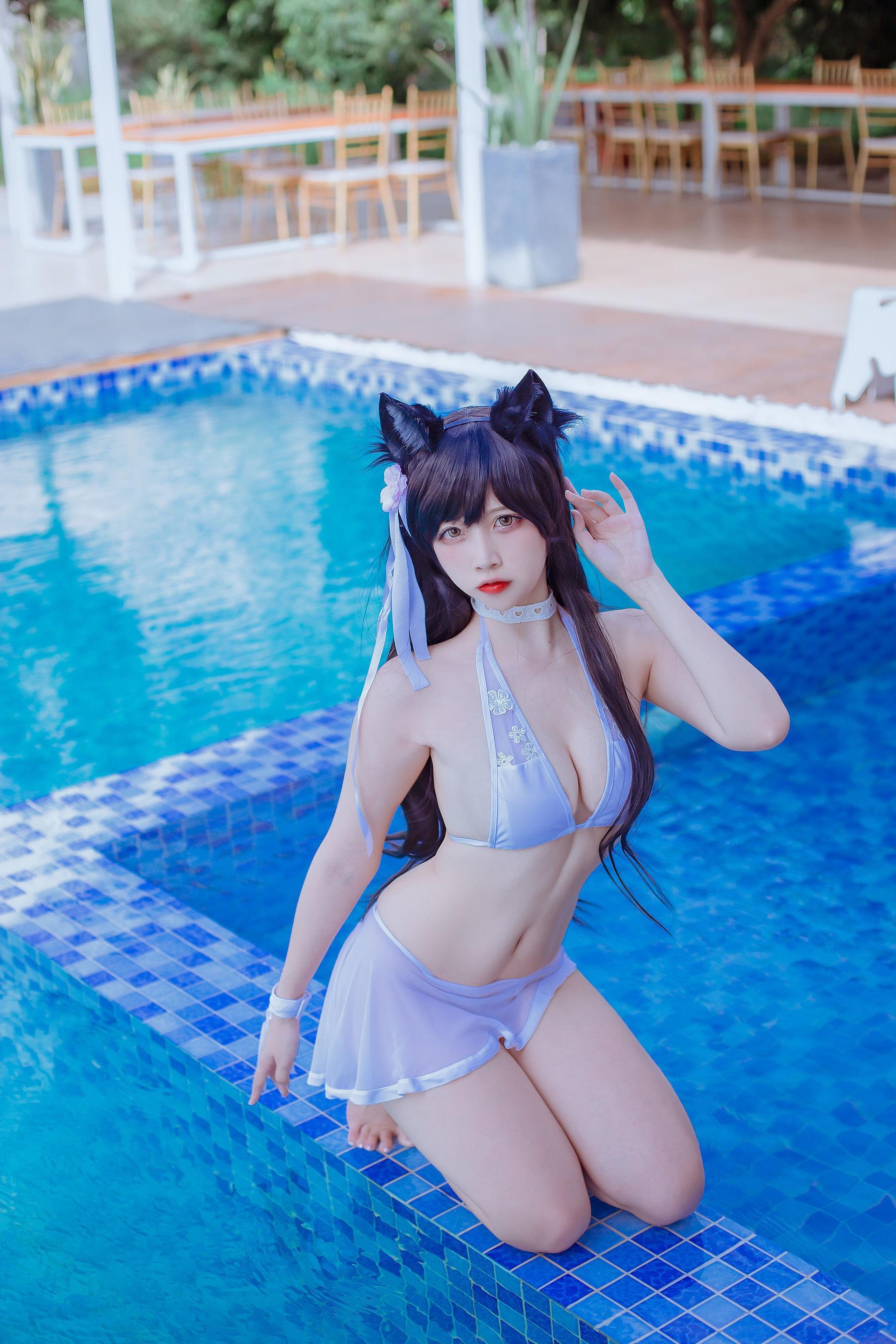 [网红COSER] 二佐Nisa – 犬之眷之碧蓝爱宕 泳装 写真集(2)