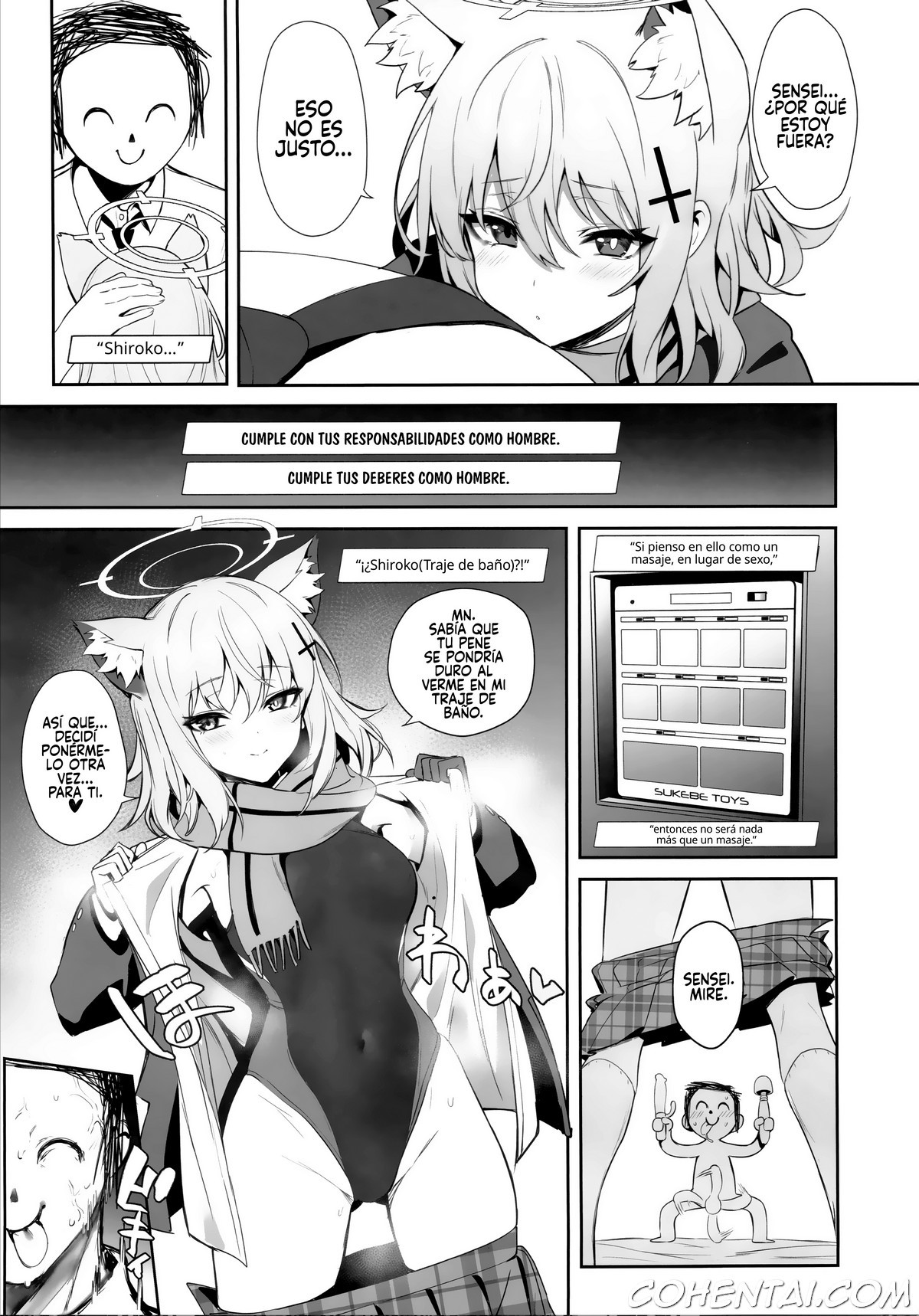 ByuruAka～Seiyoku Tuyotuyo Shiroko to Rabuho Ecchi～ (Blue Archive) xxx comics manga porno doujin hentai español sexo 