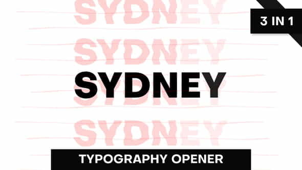 Sydney | Typography Opener - VideoHive 26589750