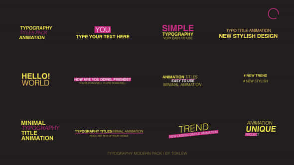 Typography Modern Pack - VideoHive 45486634