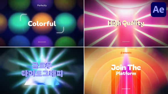 Gradient Typography After Effects - VideoHive 56547379