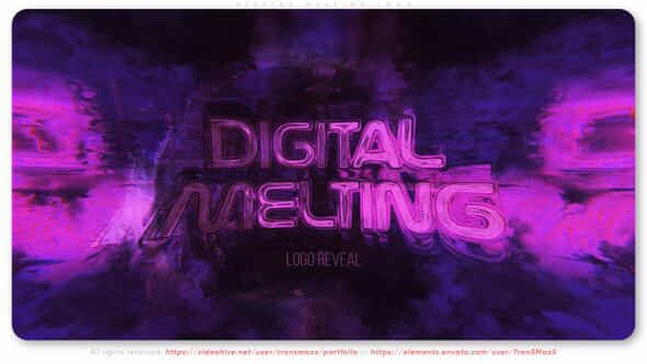 Digital Melting Logo - VideoHive 53352999